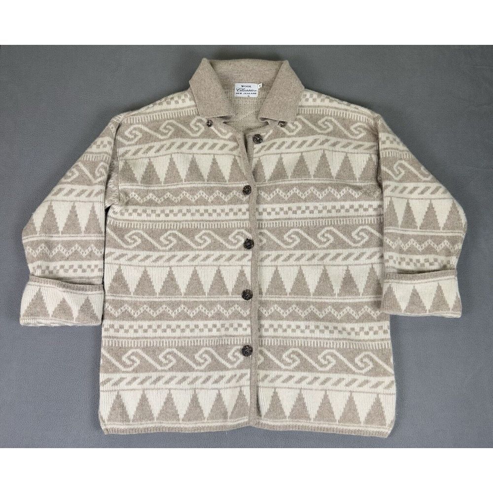 Women's Beige Patterned Cardigan